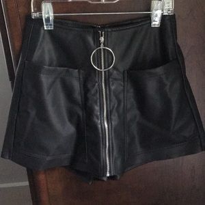 Pleather skort